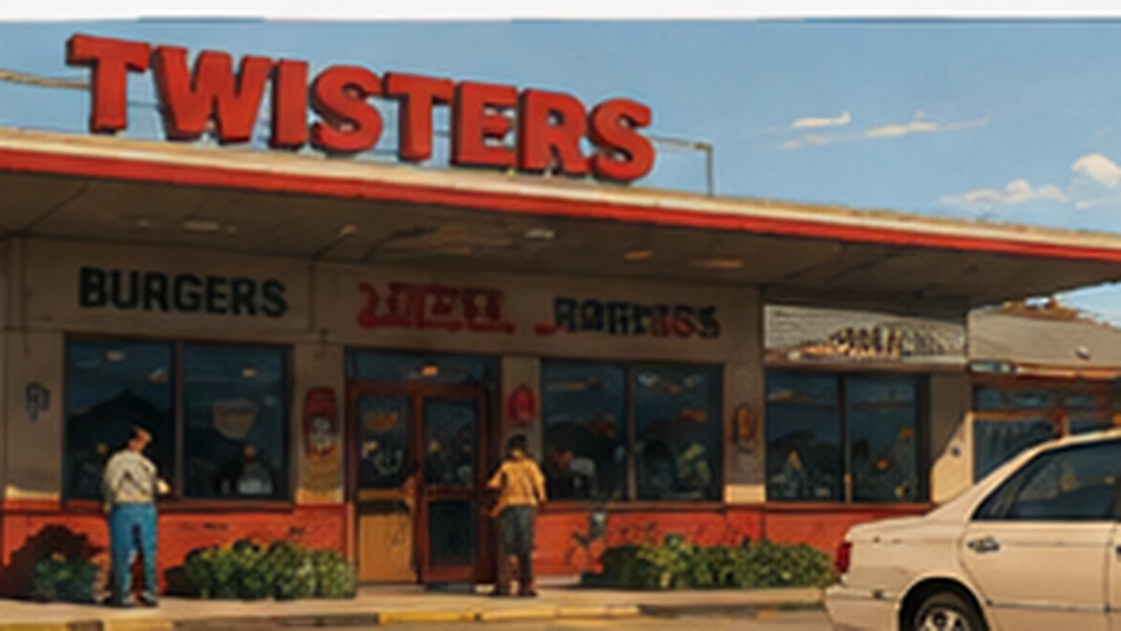 Los Pollos Hermanos 촬영지로 쓰인 앨버커키 Twisters 외관 장면 일러스트